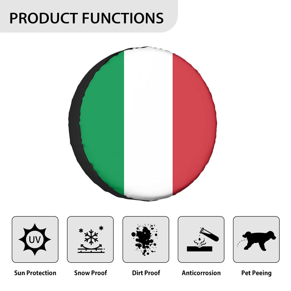 Italy Flag Designed Tire Cover Cases