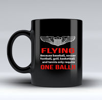 Thumbnail for Flying One Ball Designed Black Mugs