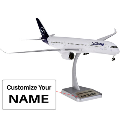 Side view of Lufthansa Airlines Airbus A350-900 Airplane Model(1/200 Scale) aviation special-edition big-scale model aircraft.