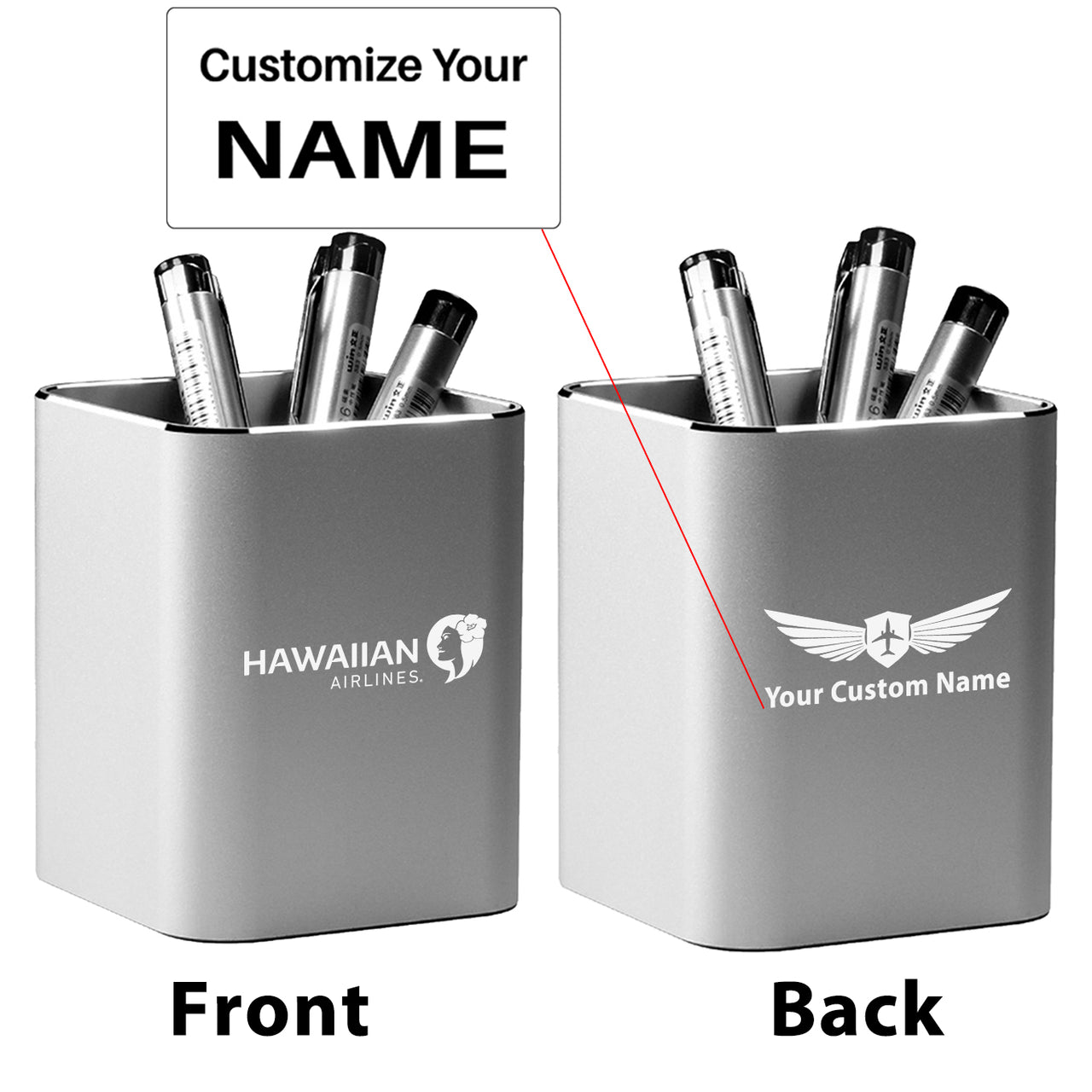 Hawaiian Airlines Designed Aluminium Alloy Pen Holders