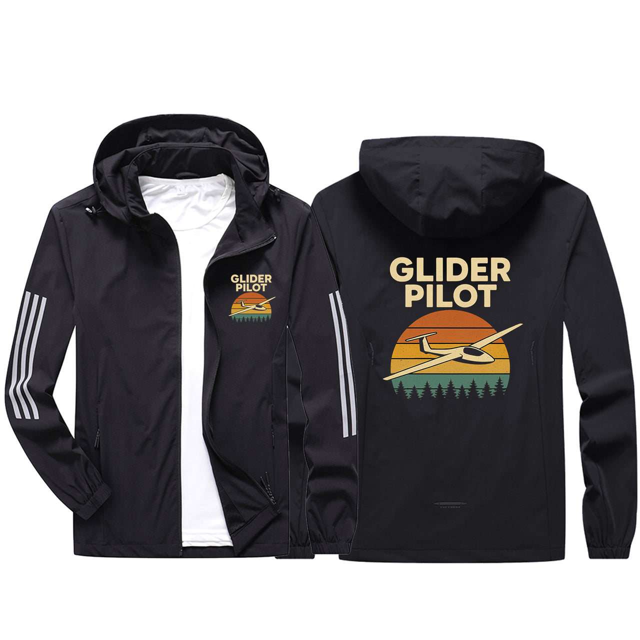 Retro Glider Design Sport & Running Jackets