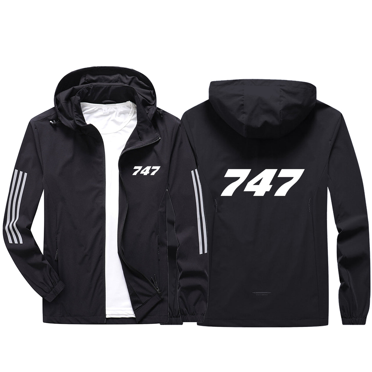 747 Flat Text Sport & Running Jackets