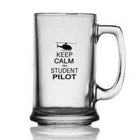 Thumbnail for Student Pilot (Helicopter) Designed Beer Glass with Holder