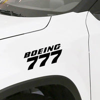 Thumbnail for Boeing 777 & Text Designed Car Sticker