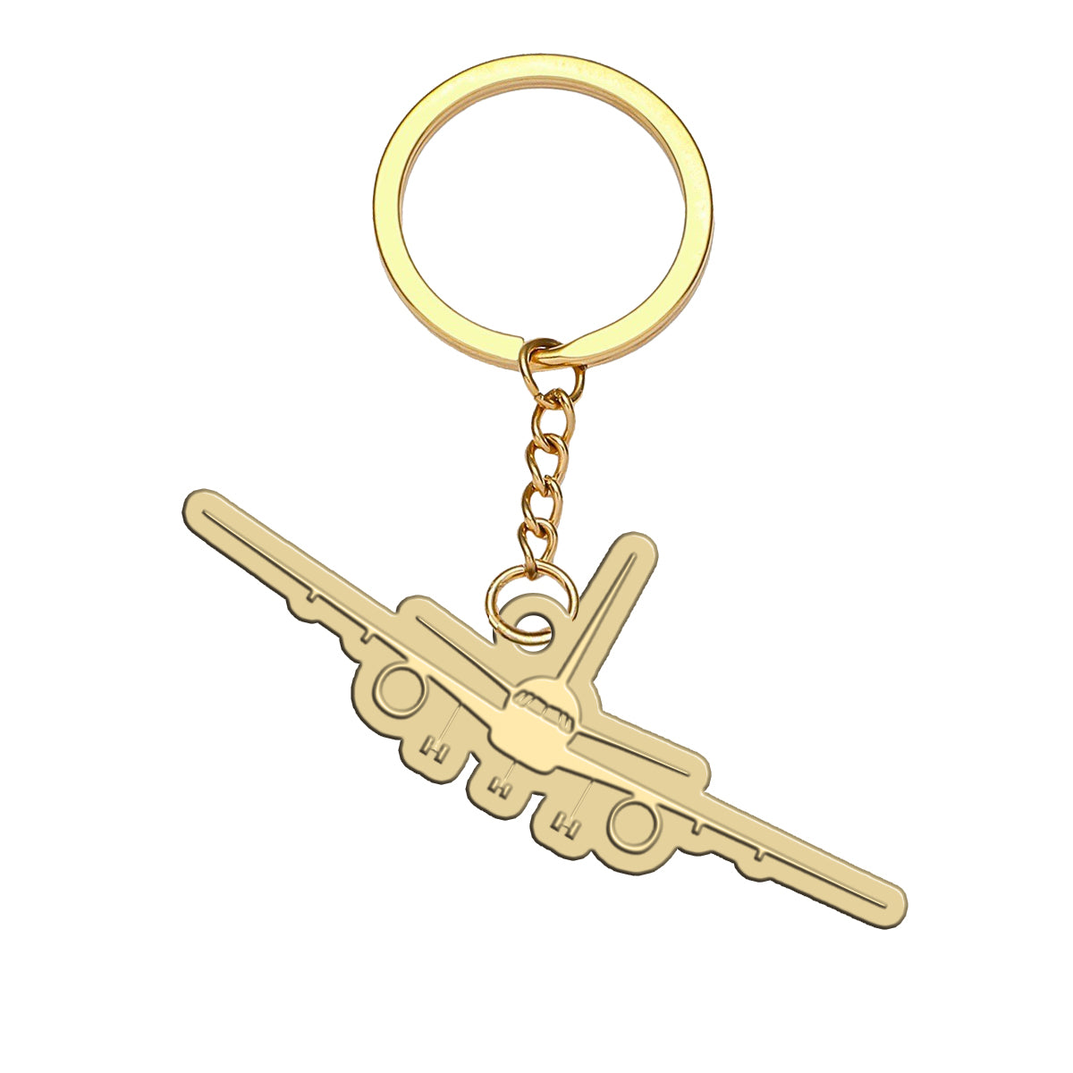 Boeing 757 Silhouette Designed Hollow Key Chains