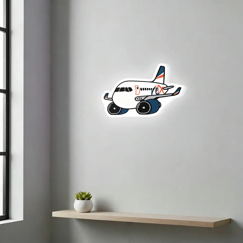 Rex Airlines Boeing 737 Inductive Wall Led Aircraft & 3D Lamp