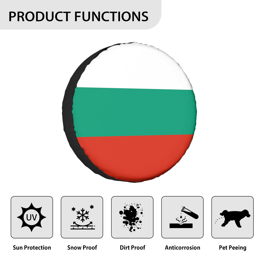 Bulgaria Flag Designed Tire Cover Cases