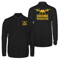 Thumbnail for Drone Operator Designed Long Sleeve Polo T-Shirts (Double-Side)