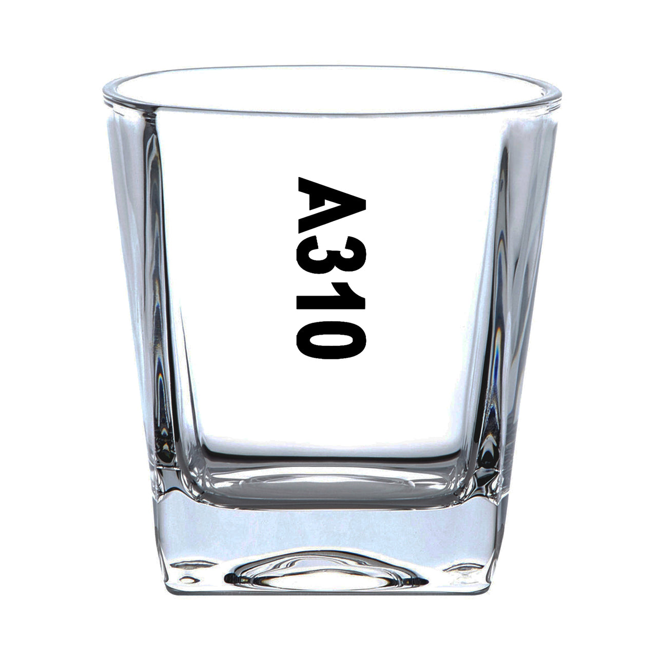 A310 Text Designed Whiskey Glass