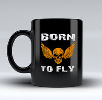 Thumbnail for Born To Fly SKELETON Designed Black Mugs