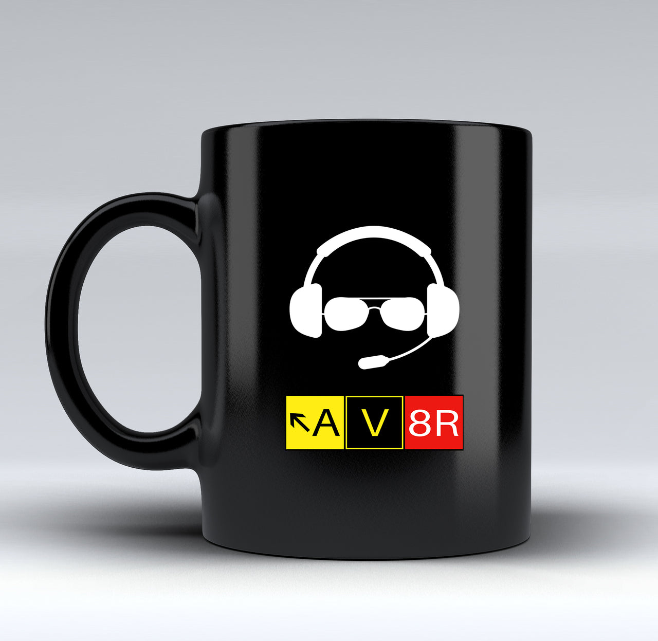AV8R 2 Designed Black Mugs