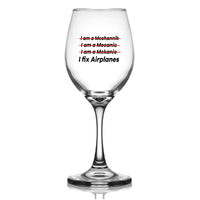 Thumbnail for I Fix Airplanes Designed Wine Glasses