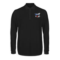 Thumbnail for Airbus A380 Love at first flight Designed Long Sleeve Polo T-Shirts