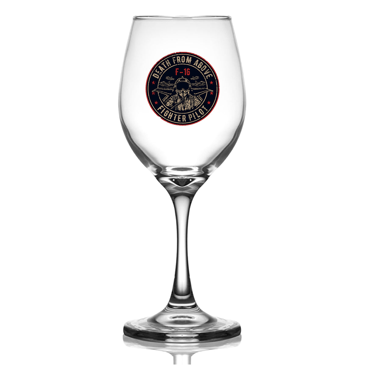 Fighting Falcon Jet 16 - Death From Above Designed Wine Glasses