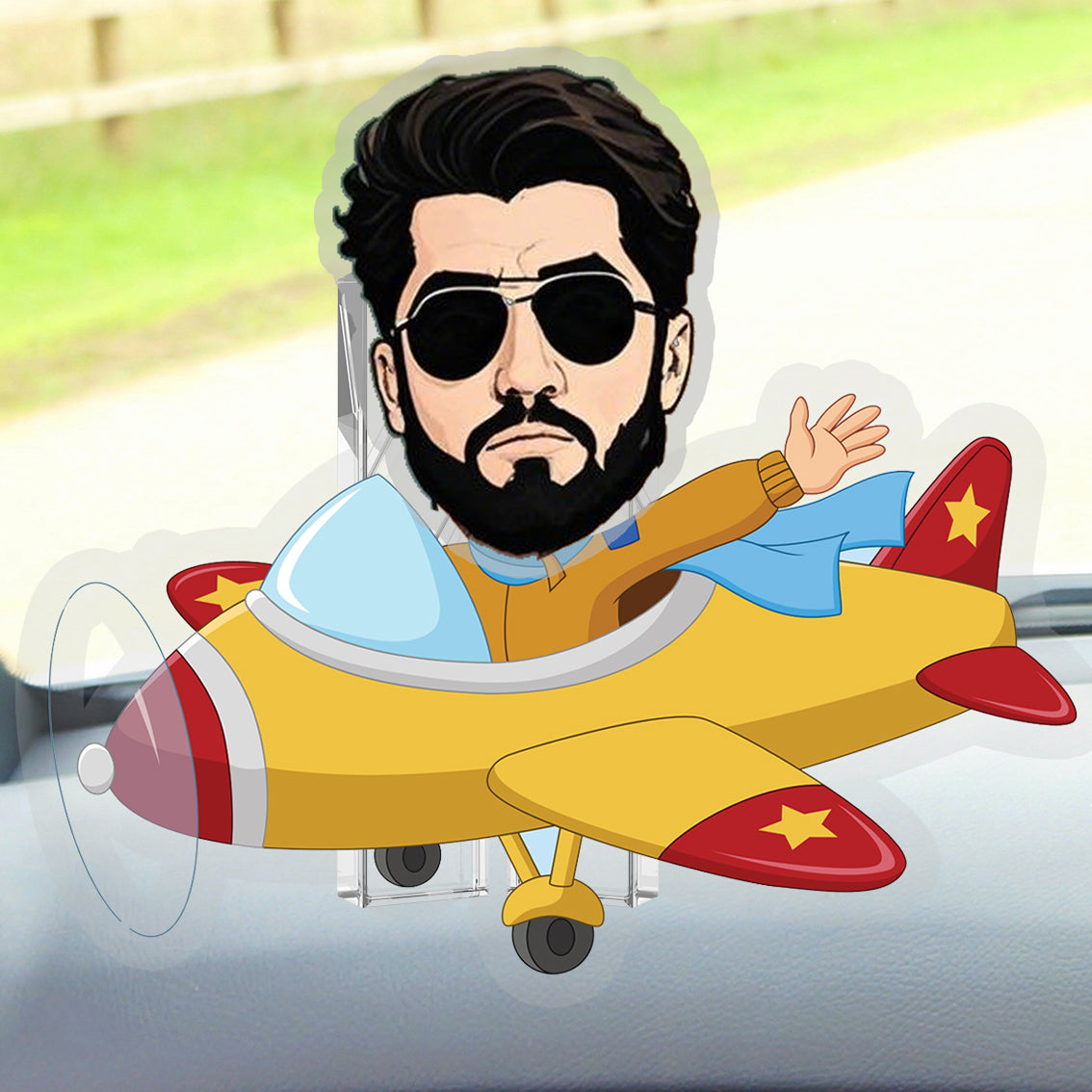 Cartoon Airplane Custom Automatic Shaking Head Decorations Personalized Acrylic