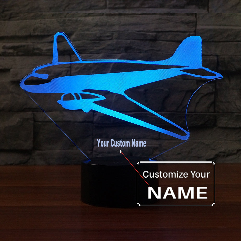 Old Style Airplane Designed 3D Lamps