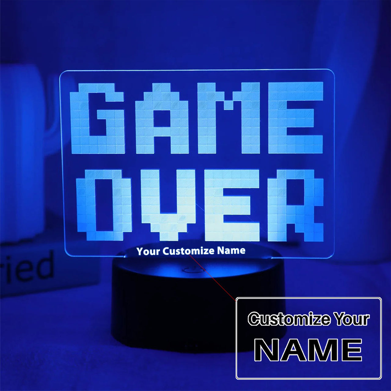 GAME Over Visual Atmosphere Designed Night Lamp