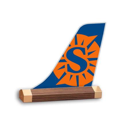 Sun Country Airlines Tail Logo Desk Models aviation design on premium acrylic and metal 3D airplane tail craft.