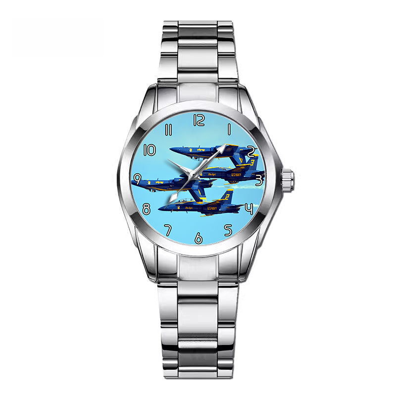 US Navy Blue Angels Designed Stainless Steel Band Watches