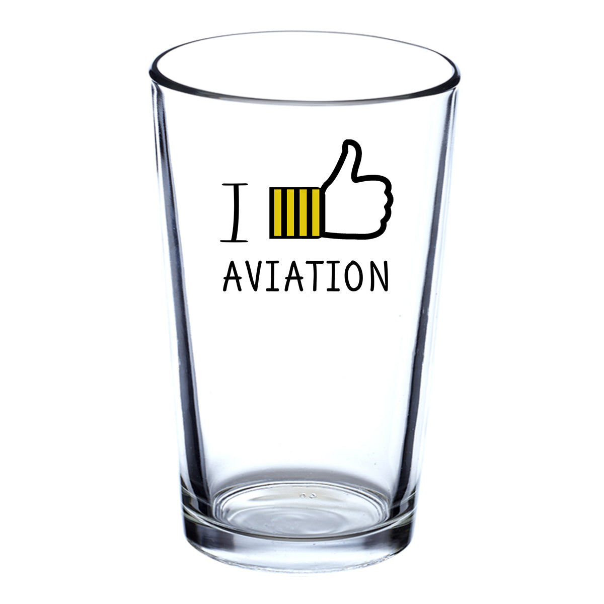 I Like Aviation Designed Beer & Water Glasses