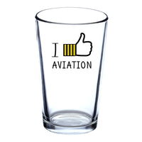 Thumbnail for I Like Aviation Designed Beer & Water Glasses