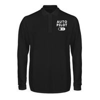 Thumbnail for Auto Pilot ON Designed Long Sleeve Polo T-Shirts