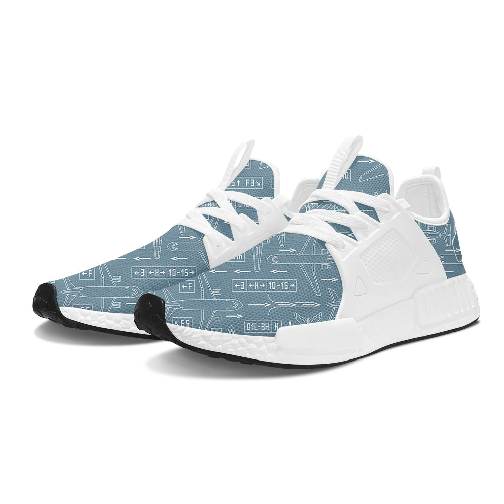 Jet Planes & Airport Signs Designed Outdoor Sports Tennis Shoes