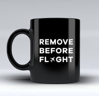 Thumbnail for Remove Before Flight Designed Black Mugs