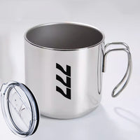 Thumbnail for Boeing 777 Text Designed Stainless Steel Portable Mugs