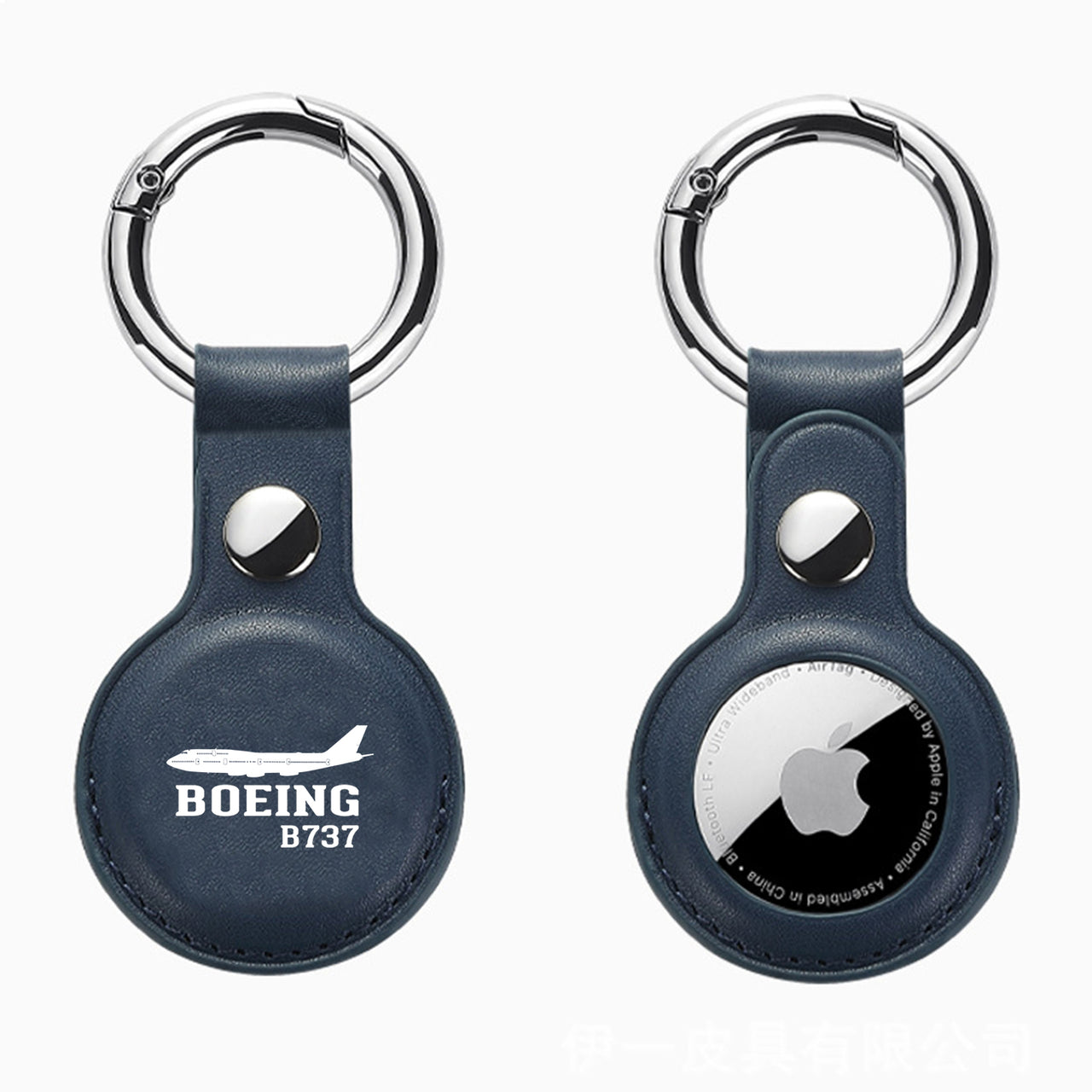 Boeing 737 Printed Designed Designed Airtags Leather Cases