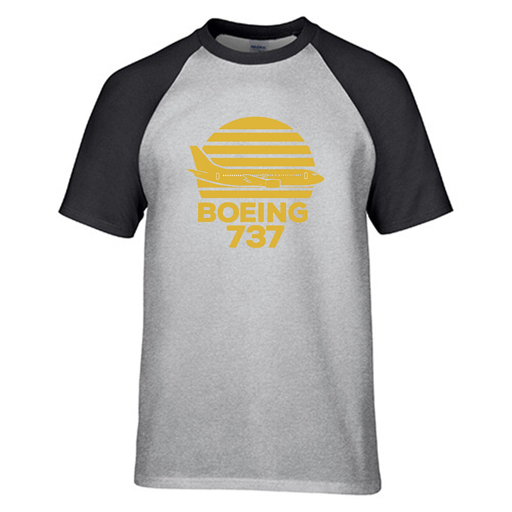 Retro Boeing 737 Designed Raglan T-Shirts