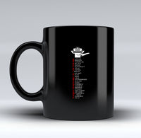 Thumbnail for Aviation Alphabet Designed Black Mugs