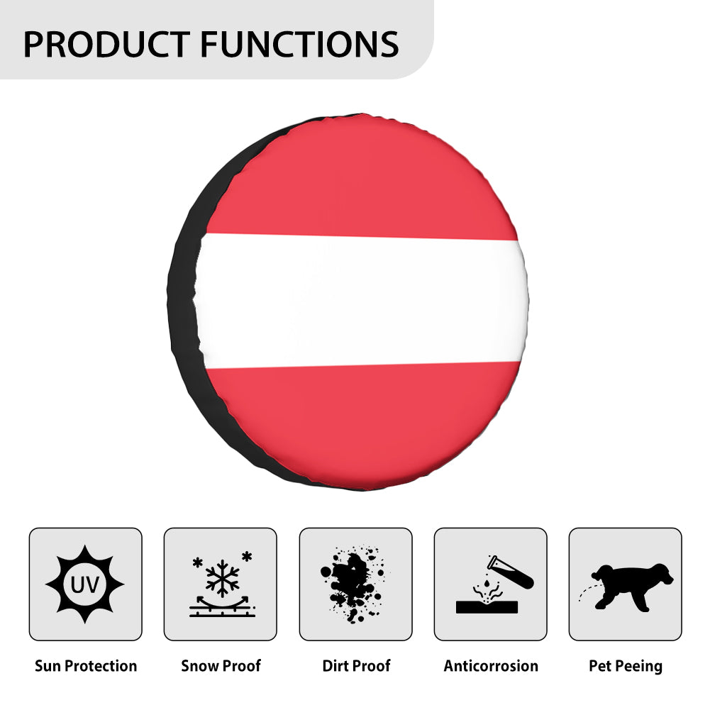 Austria Flag Designed Tire Cover Cases