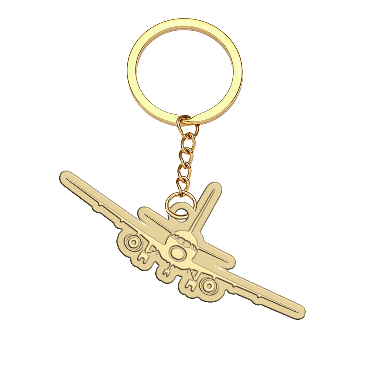 Sukhoi Superjet 100 Silhouette Designed Hollow Key Chains