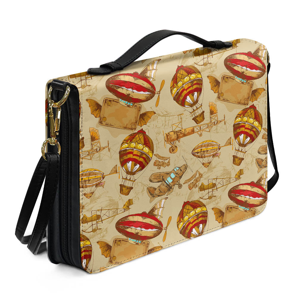 Graphical Travel 2 Designed PU Accessories Bags Strap Style