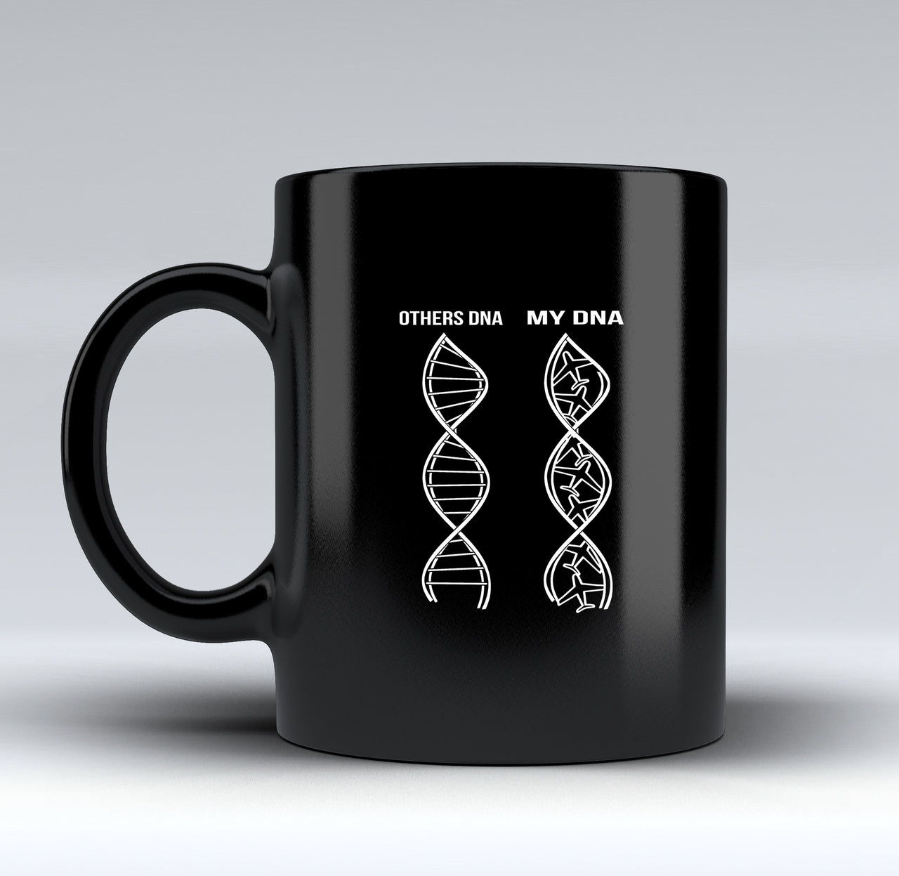 Aviation DNA Designed Black Mugs