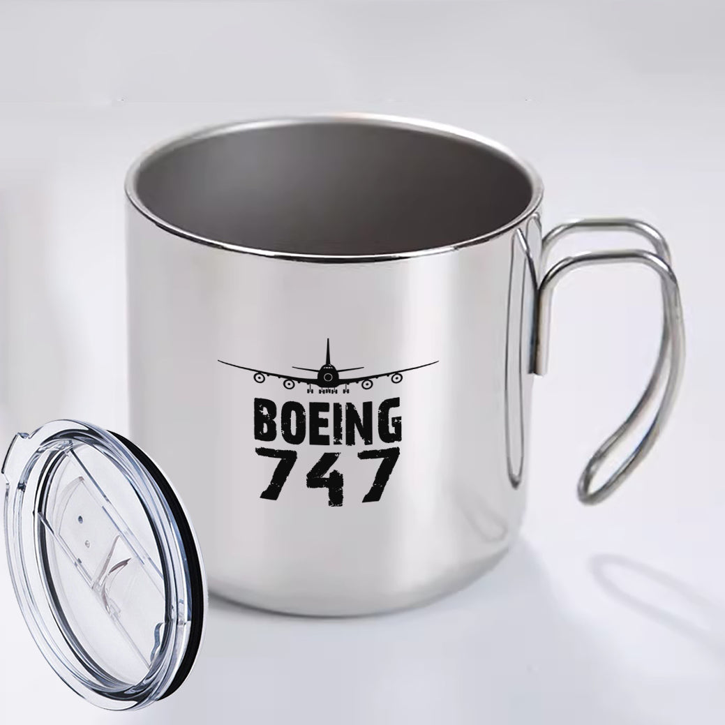 Boeing 747 & Plane Designed Stainless Steel Portable Mugs