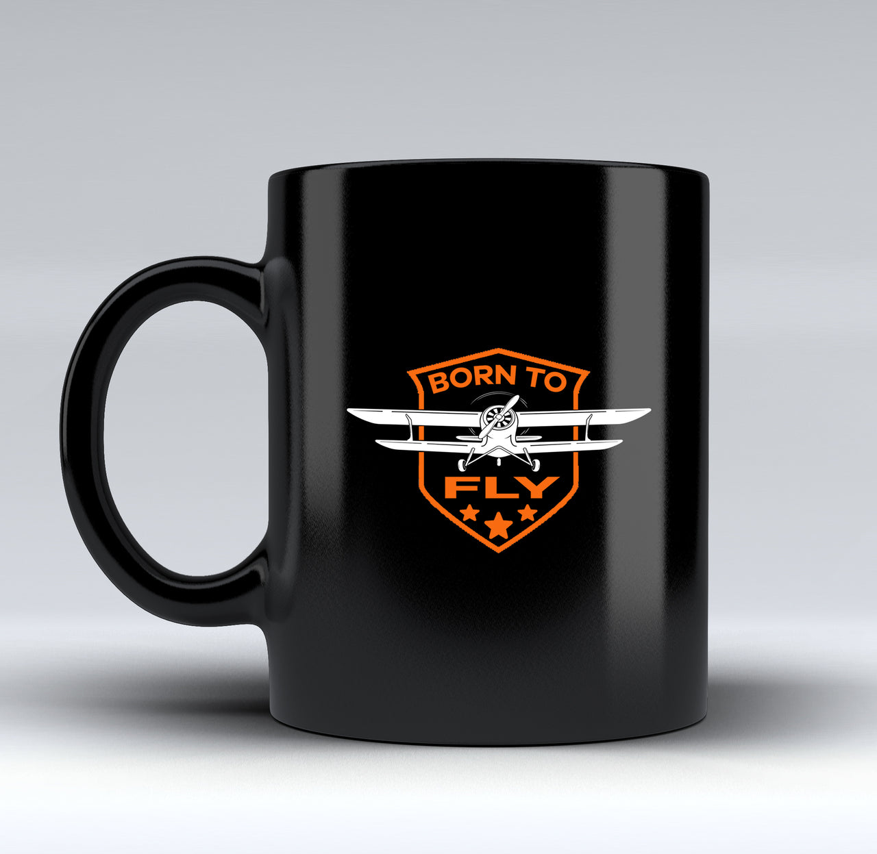 Born To Fly Designed Designed Black Mugs