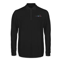 Thumbnail for Multicolor Airplane Designed Long Sleeve Polo T-Shirts