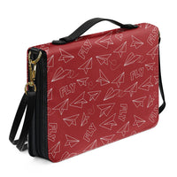 Thumbnail for Paper Airplane & Fly (Red) 2 Designed PU Accessories Bags Strap Style