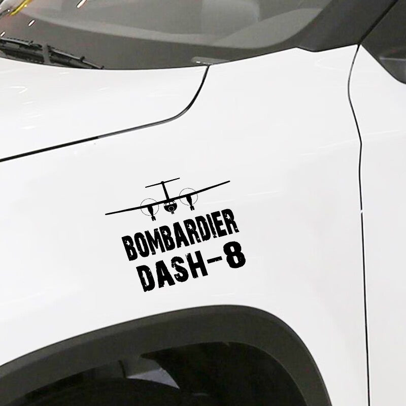 Bombardier Dash-8 & Plane Designed Car Sticker