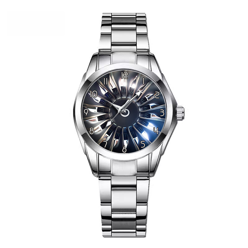 Amazing Jet Engine Designed Stainless Steel Band Watches