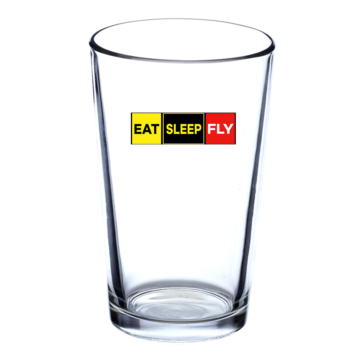 Eat Sleep Fly (Colourful) Designed Beer & Water Glasses