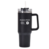 Thumbnail for Airplane Mode On Designed 40oz Stainless Steel Car Mug With Holder