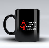 Thumbnail for Trust Me I'm an Air Traffic Controller Designed Black Mugs