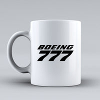 Thumbnail for Boeing 777 & Text Designed Ceramic White Mugs