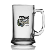 Thumbnail for Boeing 777 & GE90 Engine Designed Beer Glass with Holder