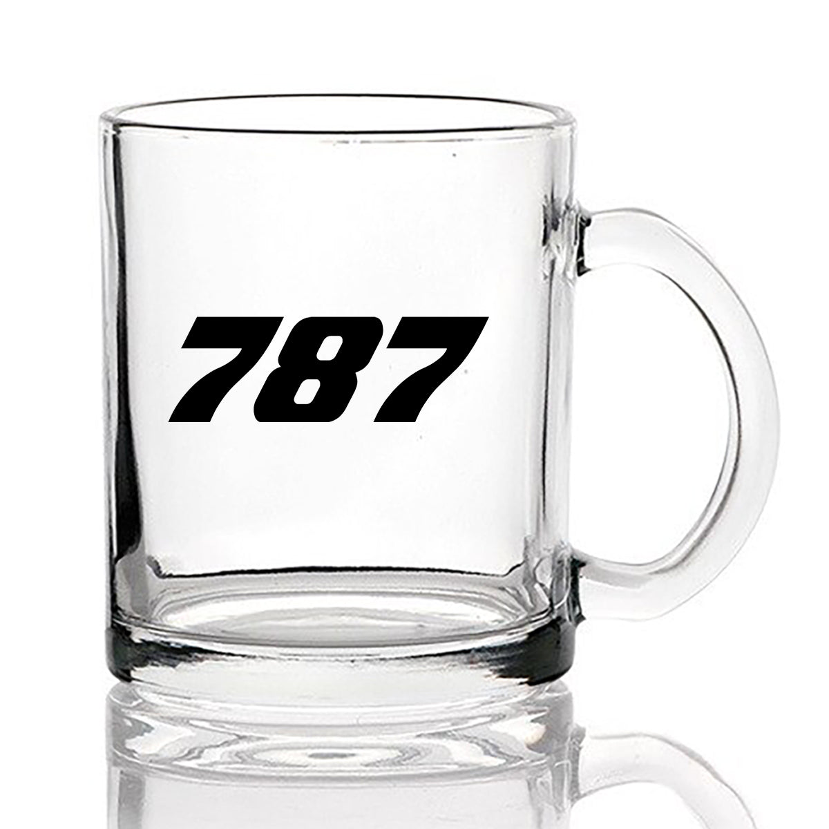 787 Flat Text Designed Coffee & Tea Glasses