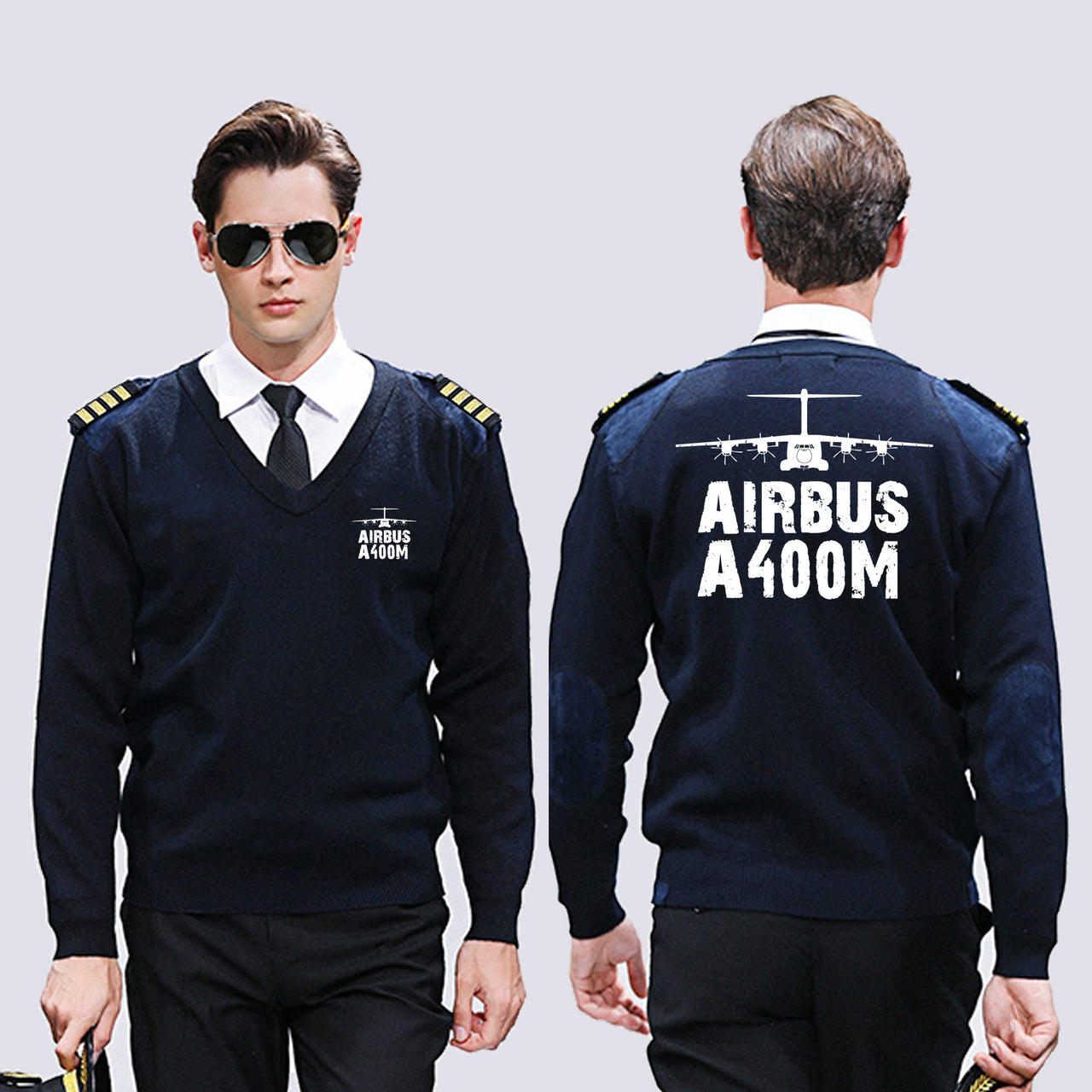 Airbus A400M & Plane Designed Wool Pilot Sweaters
