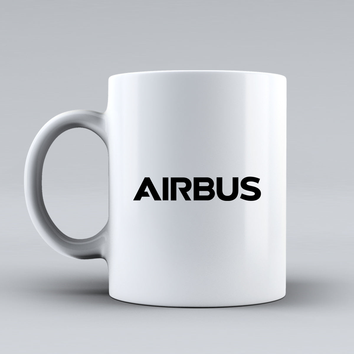 Airbus & Text Designed Ceramic White Mugs